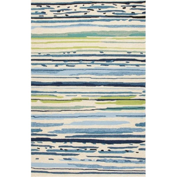 Jaipur Rugs Abstract Pattern Polypropylene Blue/Green Indoor-Outdoor Area Rug  5x7.6 RUG116002